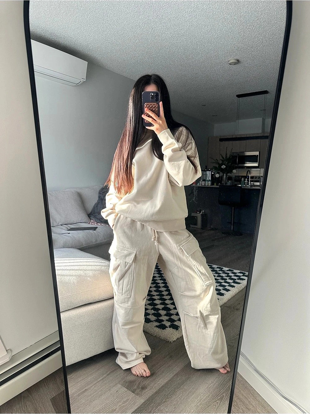 SKIMS Cream Cargo Jogger Set